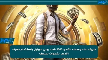 طريقة آمنة وسهلة لشحن 1800 شدة ببجي موبايل باستخدام معرف اللاعب بخطوات بسيطة